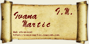 Ivana Martić vizit kartica
